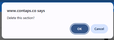 Delete this section?